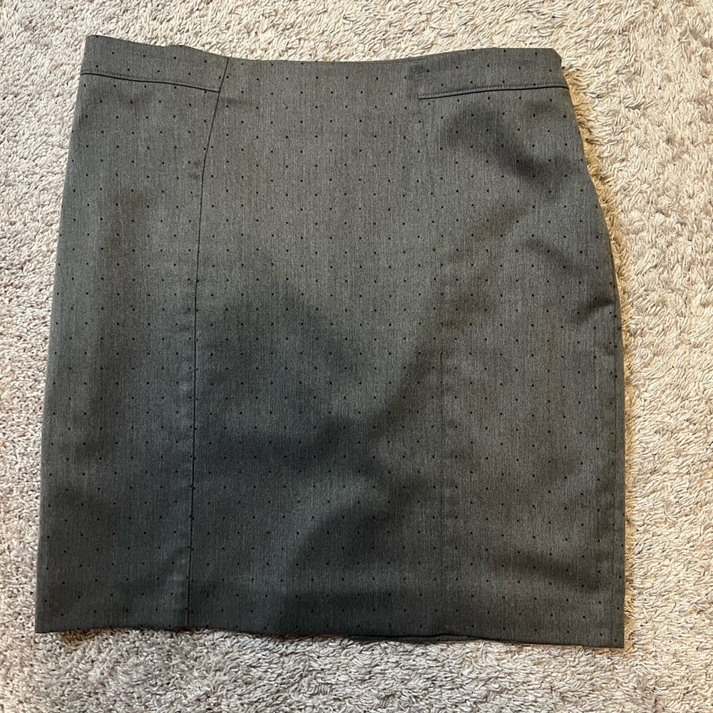 Banana Republic Grey and Black Polka Dot Suit Skirt